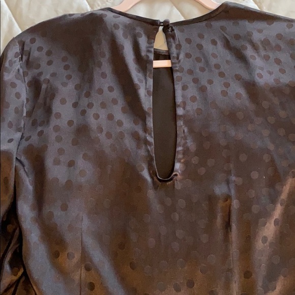 Wilfred black silk blouse with subtle polka dots - Picture 8 of 8